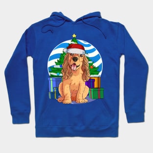 Cocker Spaniel Cute Santa Christmas Gift Hoodie